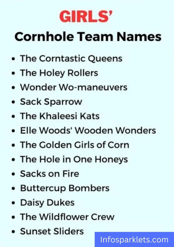 Girls Cornhole Team Names
