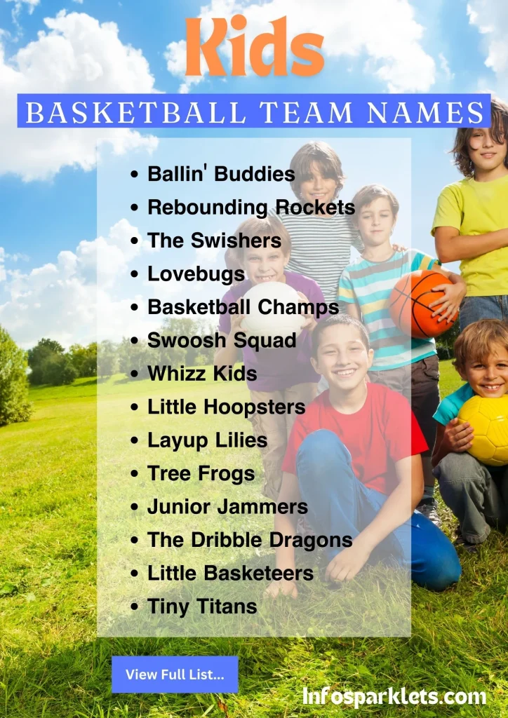 Kids Basketball Team Names