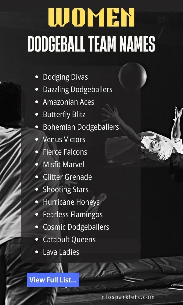 Women Dodgeball Team Names