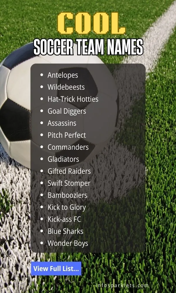 Cool Soccer Team Names