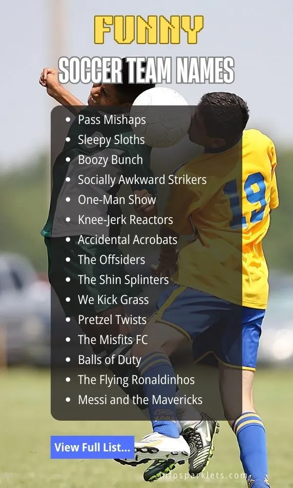 Funny Soccer Team Names