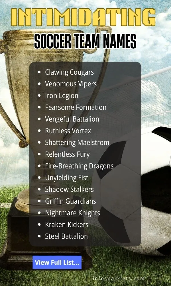 Intimidating Soccer Team Names