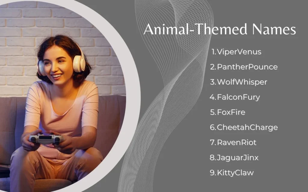 Animal-Themed Gamer Girl Names