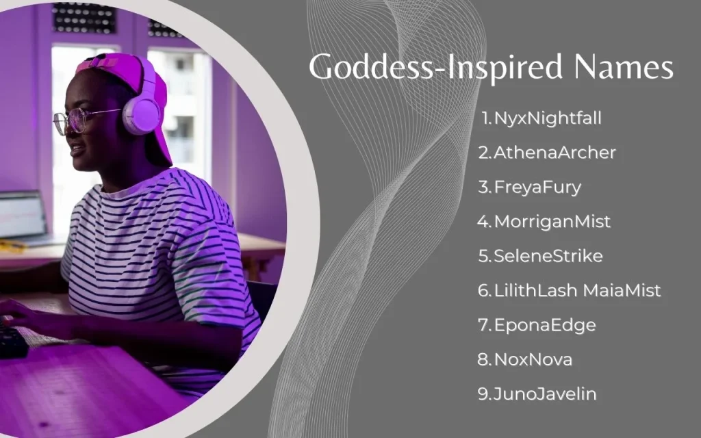 Goddess-Inspired Gamer Girl Names