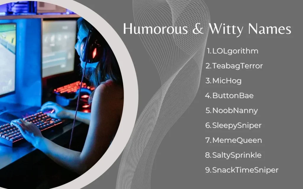 Humorous & Witty Gamer Girl Names