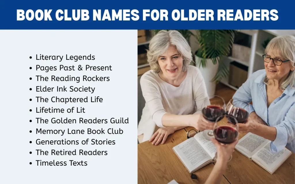 Book Club Names for Older Readers