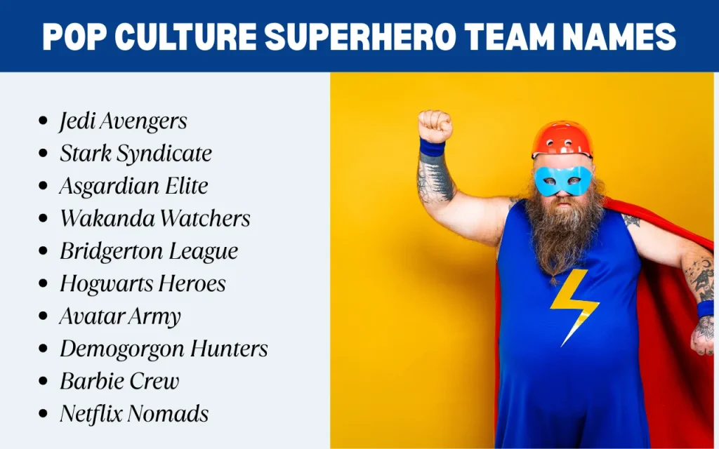 Pop Culture Superhero Team Names