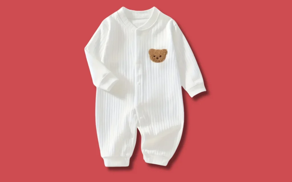 Rs.149 Bear Design Long-Sleeve Baby Jumpsuit