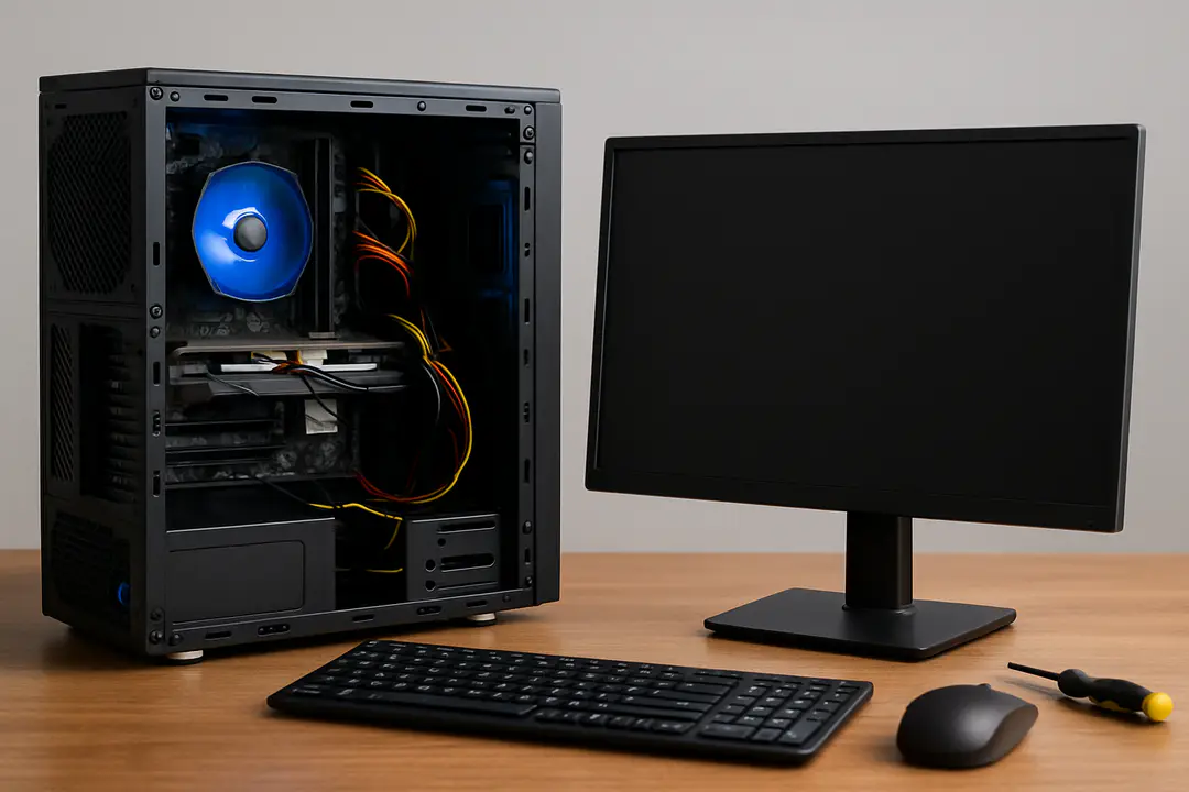 pc turns on but no display